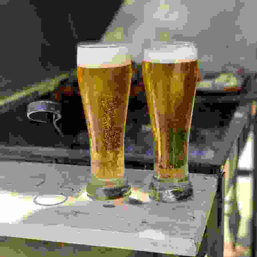 Two Glasses Full Of Beer