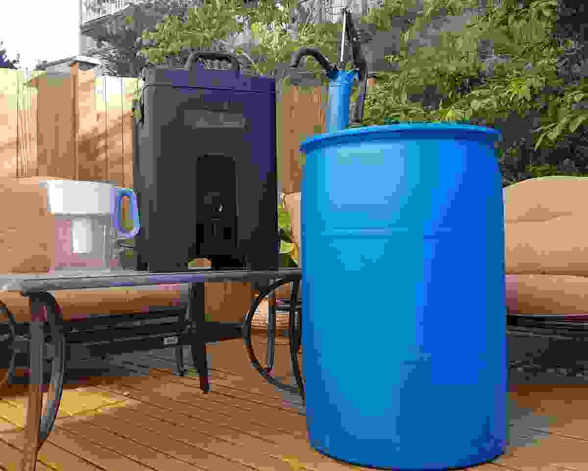 55 Gallon Water Drum
              and 10 Gallon Insulated Beverage Dispenser